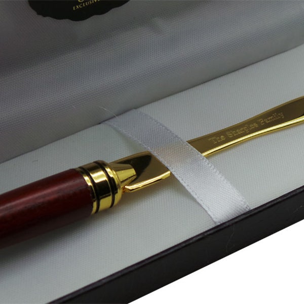 Personalised Letter Opener  24k Gold Clad EngravedLuxury Gift Gift Box Engraved Free of Charge Luxury Desk Office Gift Groom Wedding Boss