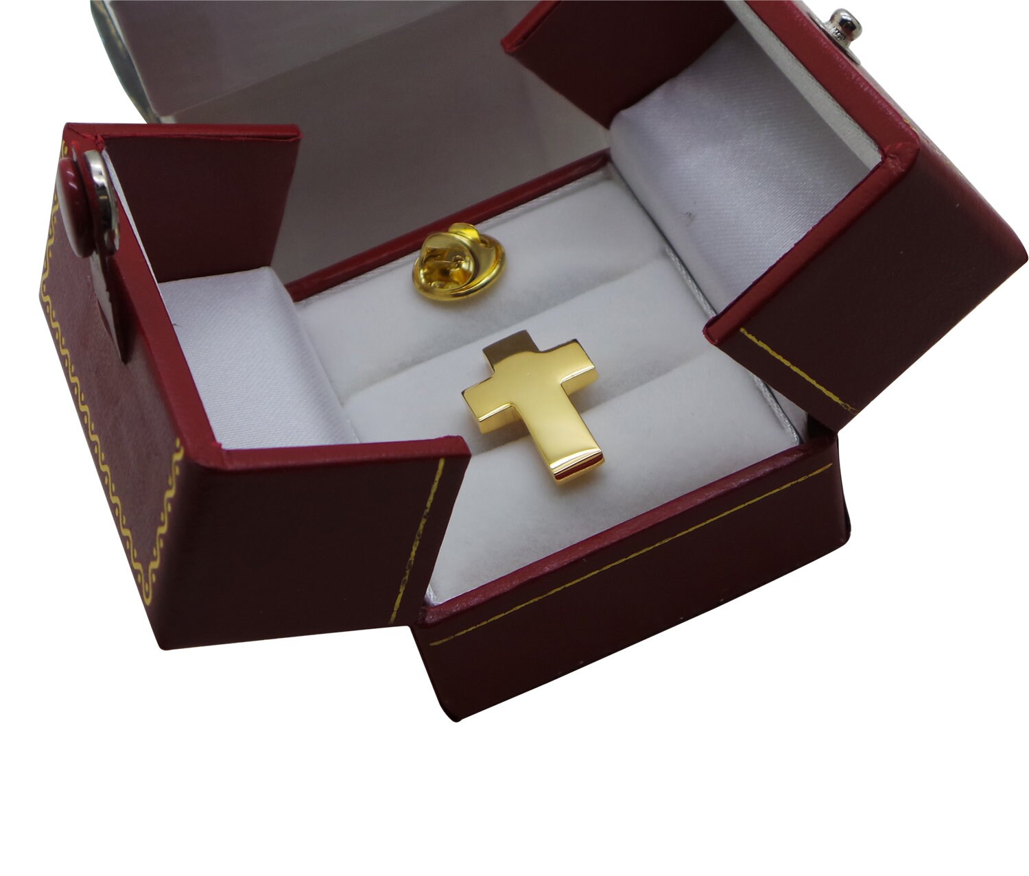 Pin de solapa con cruz de oro de 24 k con escudo para cristianos, regalos  de la Iglesia de Inglaterra, joyería religiosa, regalo de lujo para la, image size:1500x1277