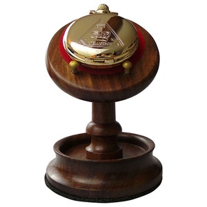 Luxury Wooden Pocket Watch Display Stand Holder Hanger Hand Crafted from Real Wood with Brass Fittings on Special Low Price Offer