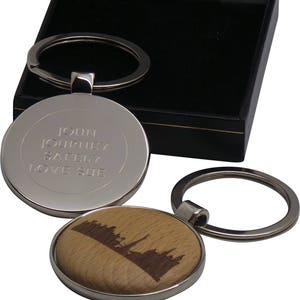 New York City Skyline NY USA Keyring Personalised Custom Engraved Keychain Luxury Gift Box for American Art America US Holiday Tour Gap Year