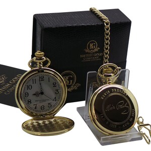 Vintage 1997 Elvis Licensed 34mm Women\'s Quartz Pocket Watch Heart Seconds Charm Elvis Pocket Watch - Etsy main image 3