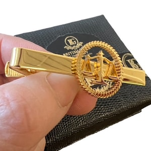 24k Gold Scales of Justice Tie Clip - Law Graduate Gift