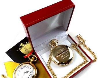 24k clad Frank Sinatra Gold Plated Pocket Watch in Luxury Gift box Case with Certificate Engraved Quote Autographed Signed Movie Memorabilia