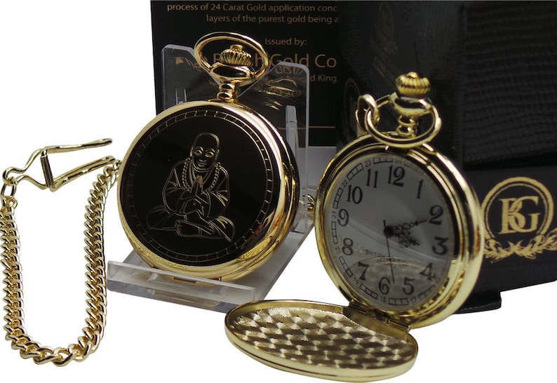 Buddha Buddah 24k Gold Plated Pocket Watch in Luxury Box With Etsy