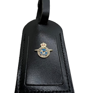 Leather RAF Luggage Tag Personalised Engraved Travel Flight Kit Bag Briefcase Case Strap ID Royal Air Force Air Flight Custom Made Gifts