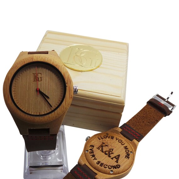 Luxury Personalised Designer Wooden Watch Luxury Wrist Watch for Men Women Lady Gents Unisex Wood Gift Box Custom Secret Hidden Message Etsy