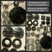 Lot De 5 Cabochons Pierres Sertis Support Métal - N°533 - Occasion - Voir Photos