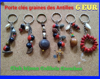 Porte clés graines des Antilles