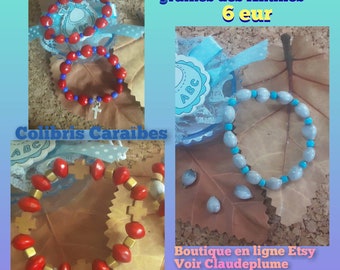 Bracelet bébé-enfants ' perles et graines bijoux au choix