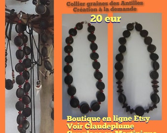 Collier graines  des Antilles