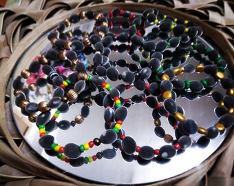 Bracelet élastique graines perles de Zanzibar au choix