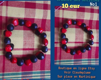 Bracelet élastique Graines des Antilles