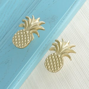 Pineapple Knobs Modern Brass Dresser Knob Pulls Kitchen Wardrobe Pull Cabinet Knob Drawer Knob Gold Decor Knob