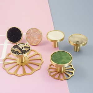 Creative Brass Knobs Wardrobe Door Knobs Backplate Cabinet Knobs Colorful Brass Pulls  Knobs Drawer Knobs Dresser Knobs