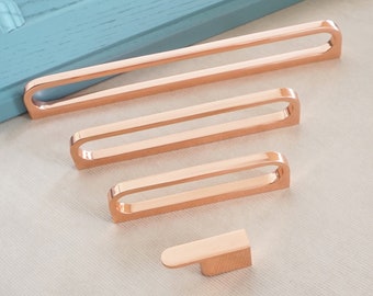 3.78'' 5'' 7.55" 12.6" Rose Gold  Kitchen Pulls  Knobs Drawer Pulls and knobs Handles Dresser Pulls Knob Kitchen handles Closet Handles 93