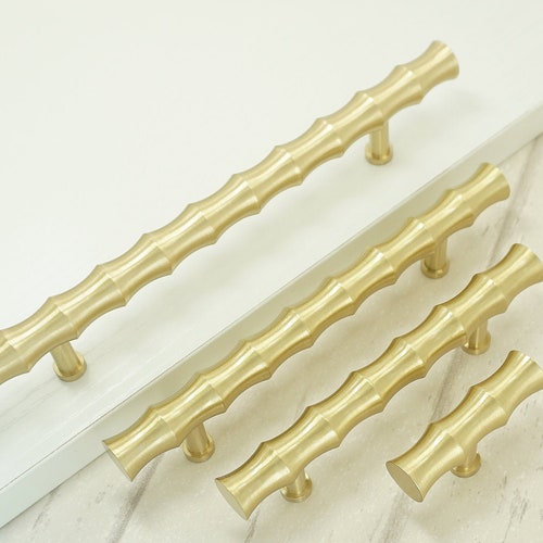 3inch 4inch 5inch Bamboo Cabinet Door Handle Drawer Knobs Pull Singapore 3inch 4inch 5inch Bamboo Cabinet Door, Brass Bamboo Cabinet Hardware