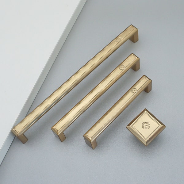 Champagne Gold Cabinet Handles Knobs Dark Gray Drawer Pulls Knobs Kitchen Pulls Dresser Knobs Cupboard knob Closet Handles Cabinet Hardware