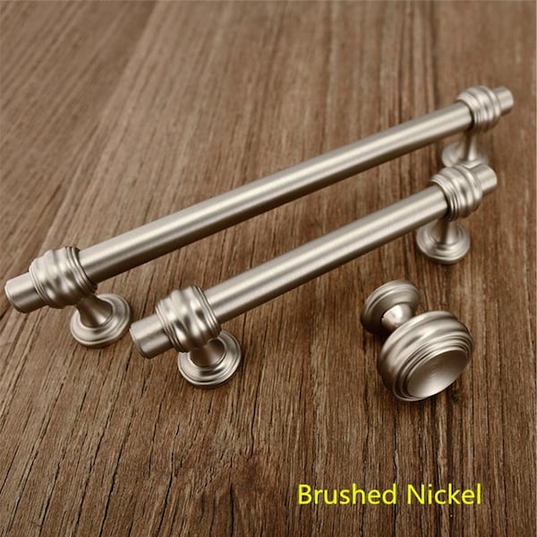 3.78'' 5" 6.3'' Kitchen Pulls Brushed Nickel Cabinet  Handles Knobs Polished Chrome Drawer Knob Pulls Dresser Handle Modern Kitchen Hardware