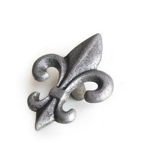 FLEUR DE LIS Black Handle Pull Knob Pulls Handles / Etsy