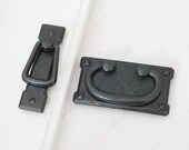 2.25 quot 3 quot Antique Black Drop Pull Dresser Pulls Drawer Pull Handles Vintage Door Drop Bail Backplate Cupboard Ring Cabinet Handles Pull