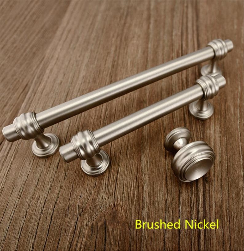 3.78'' 5 6.3'' Kitchen Pulls Brushed Nickel Cabinet Handles Knobs Polished Chrome Drawer Knob Pulls Dresser Handle Modern Kitchen Hardware image 1