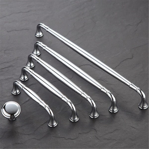 Black Chrome Brushed Nickel Drawer Pulls Knob Kitchen Cabinet Pulls Handles Wardrobe Handles  Dresser knobs Modern Style Cabinet Hardware