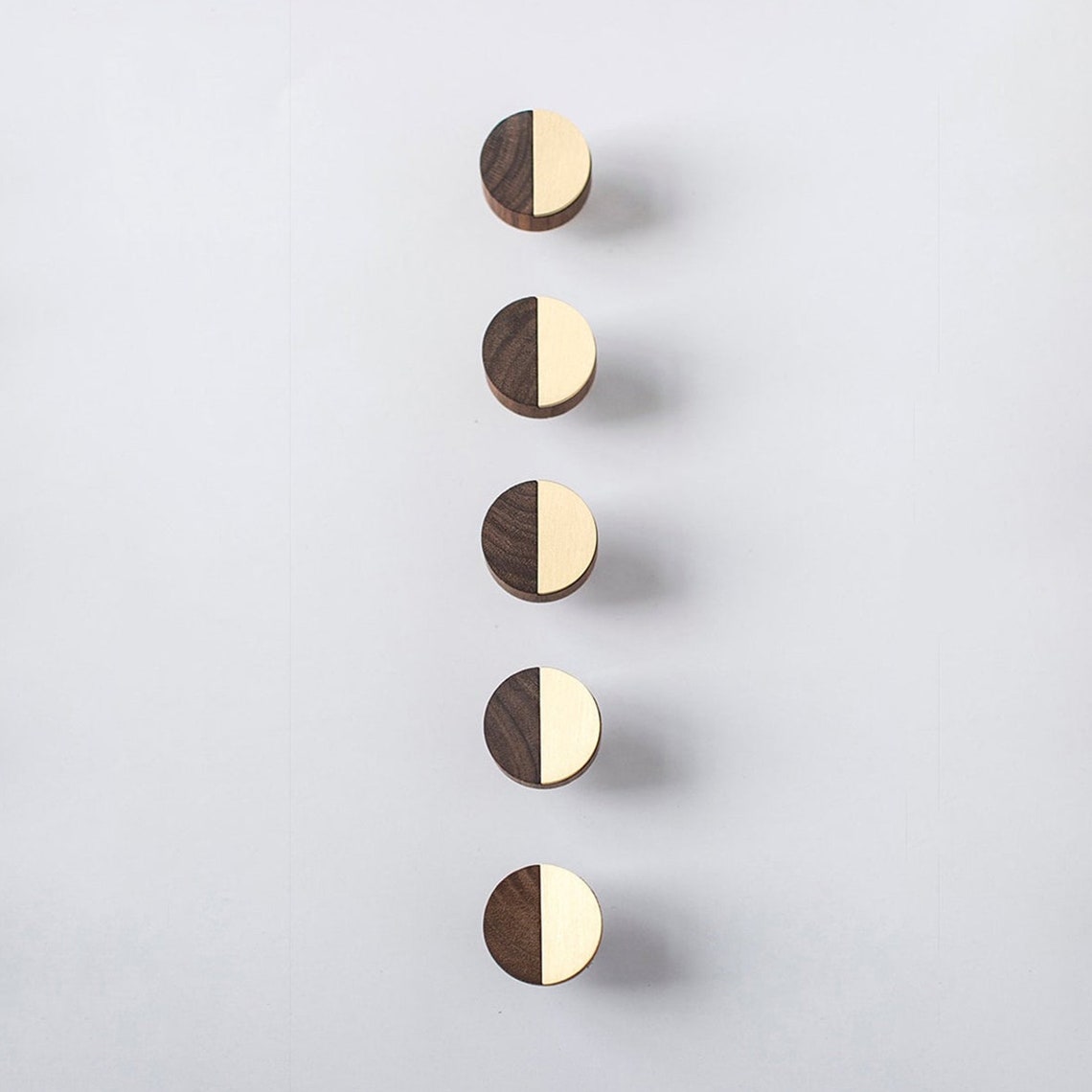 Moderne Holz Schrankknöpfe Messing Schubladengriffe Knöpfe | Etsy