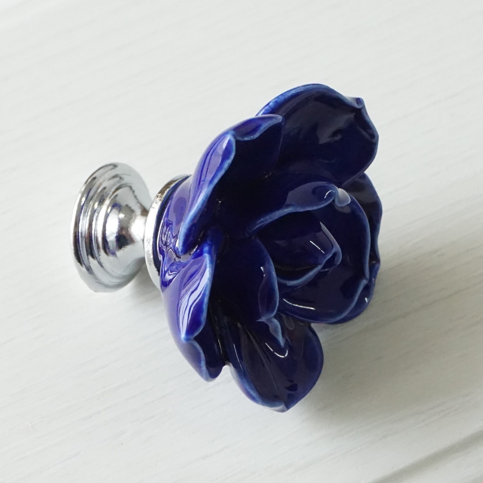 Unique Flower Knob Ceramic Dresser Knobs Drawer Pulls Handles Etsy