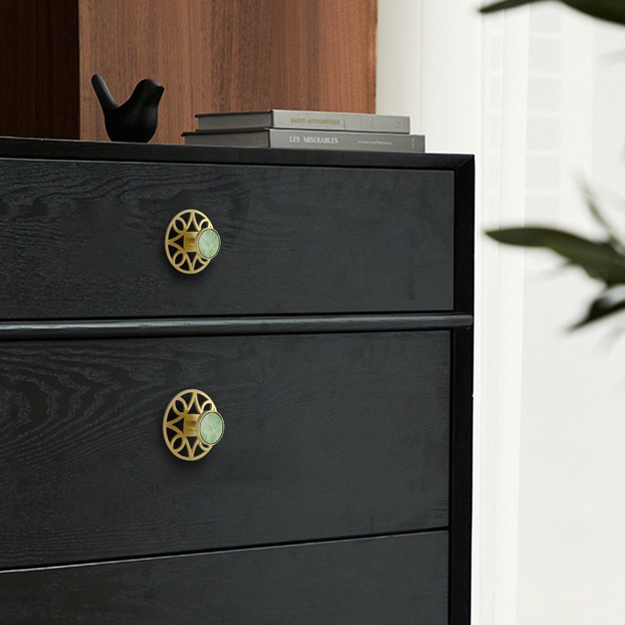 Creative Brass Knobs Wardrobe Door Knobs Backplate Etsy