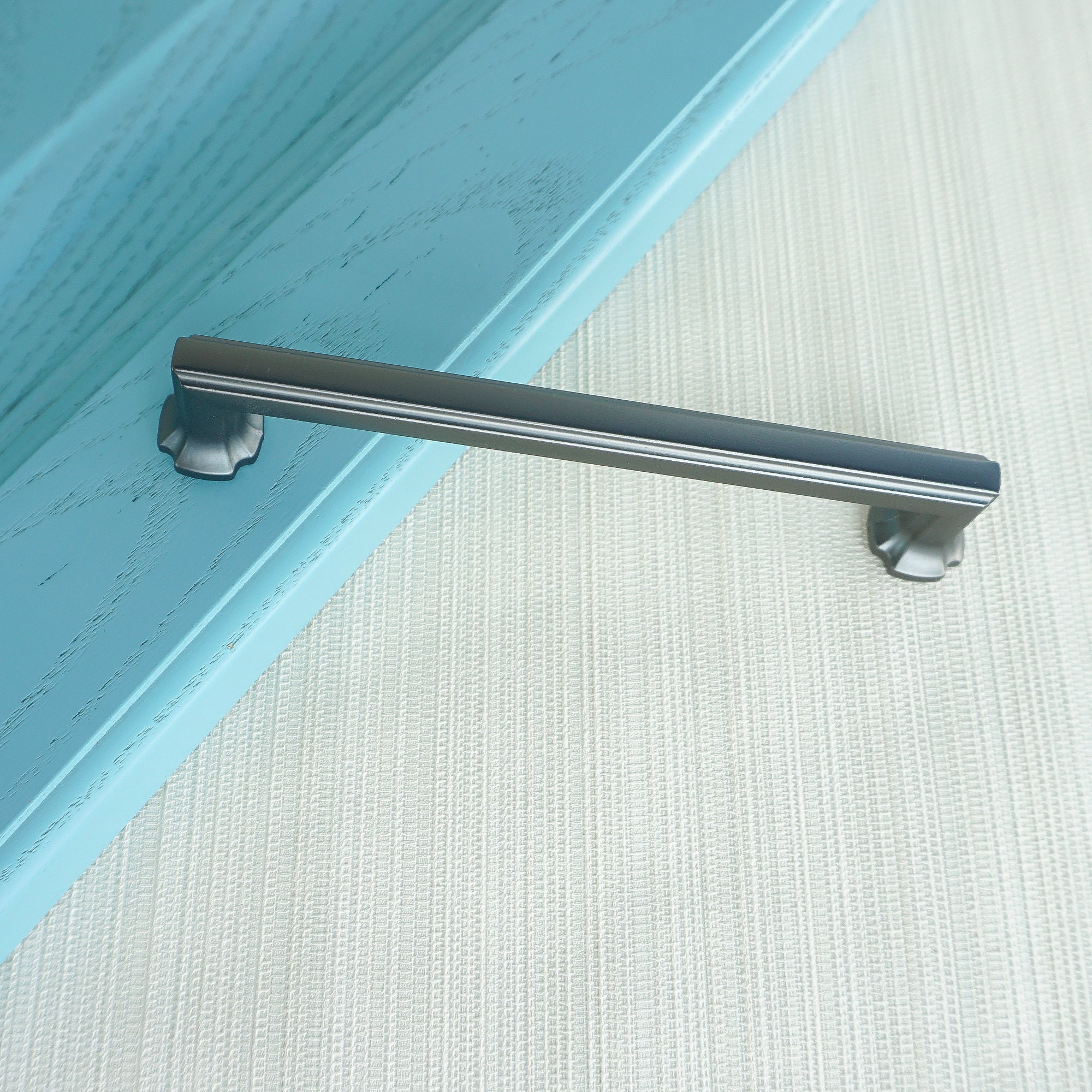 5 Dark Gray Handles Pull Dresser Knobs Handle Etsy