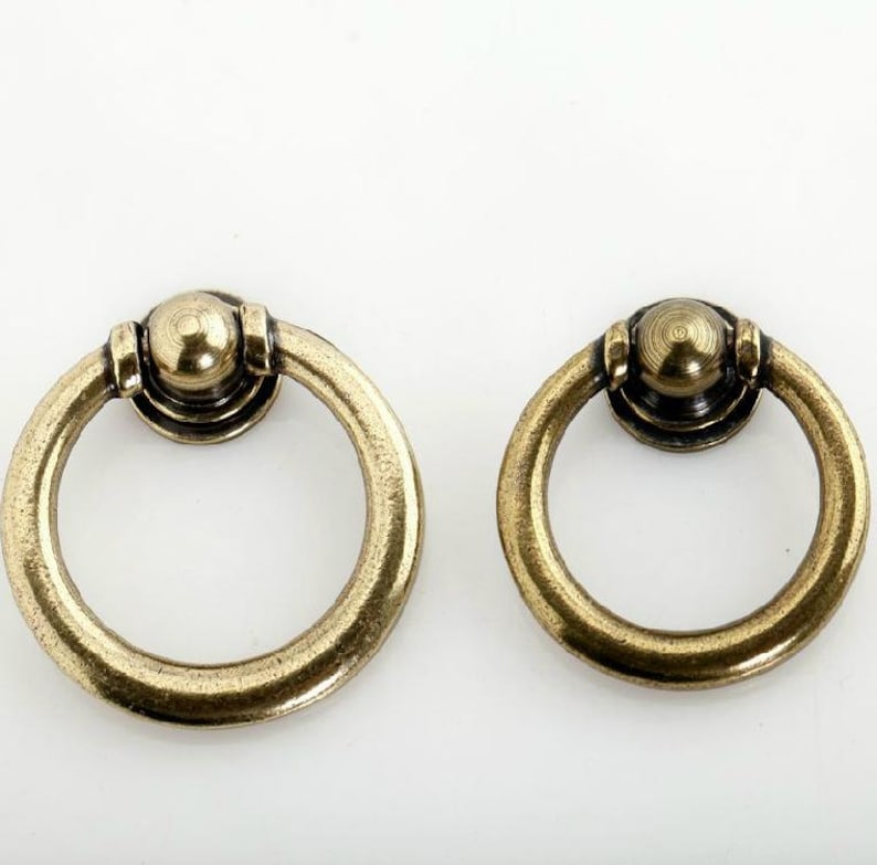 Antique Brass Drawer Pull Dresser Pull Knobs Drawer Knob Pulls Etsy