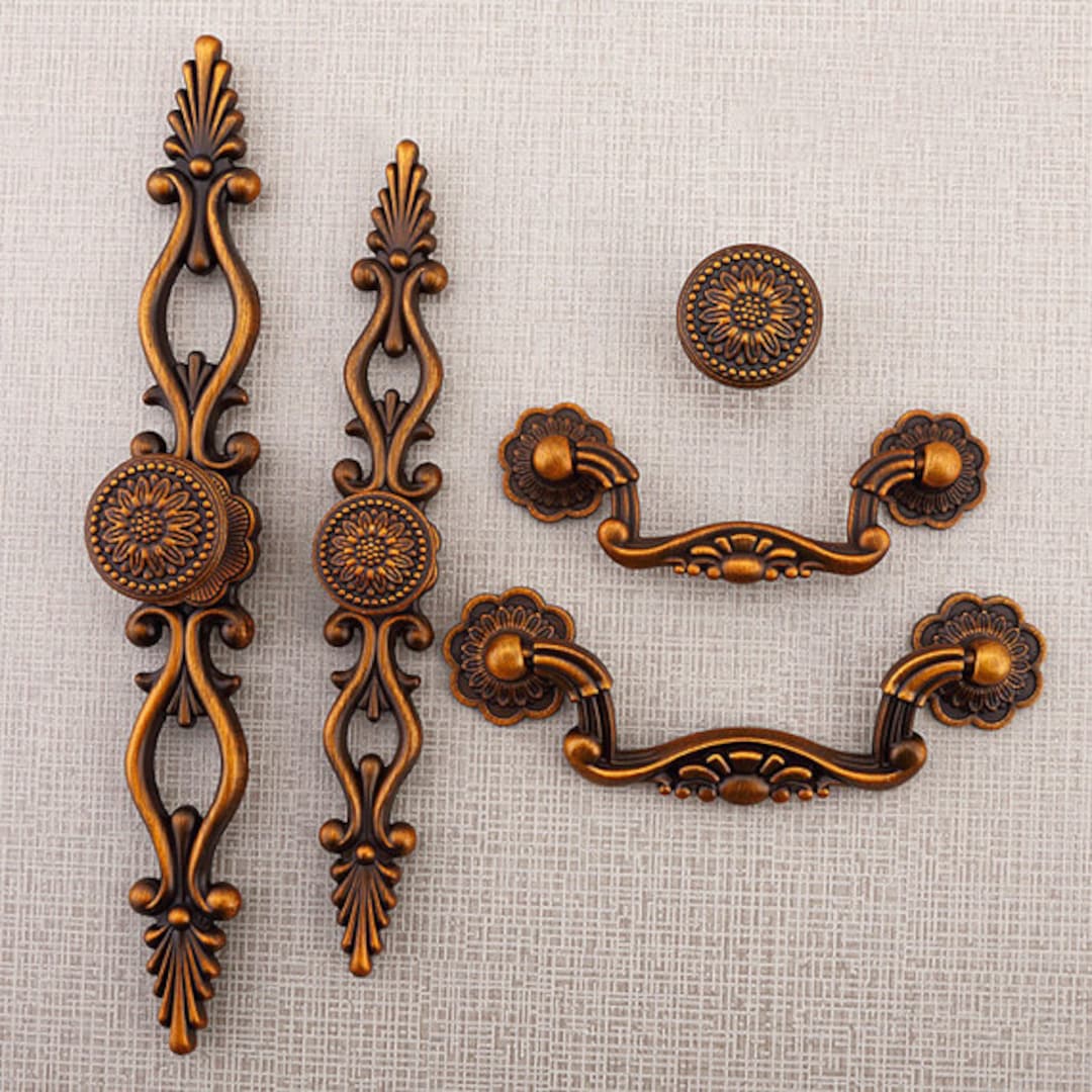 French Chic Handle Pull Knob Pulls Handles With Back Plate / Kitchen