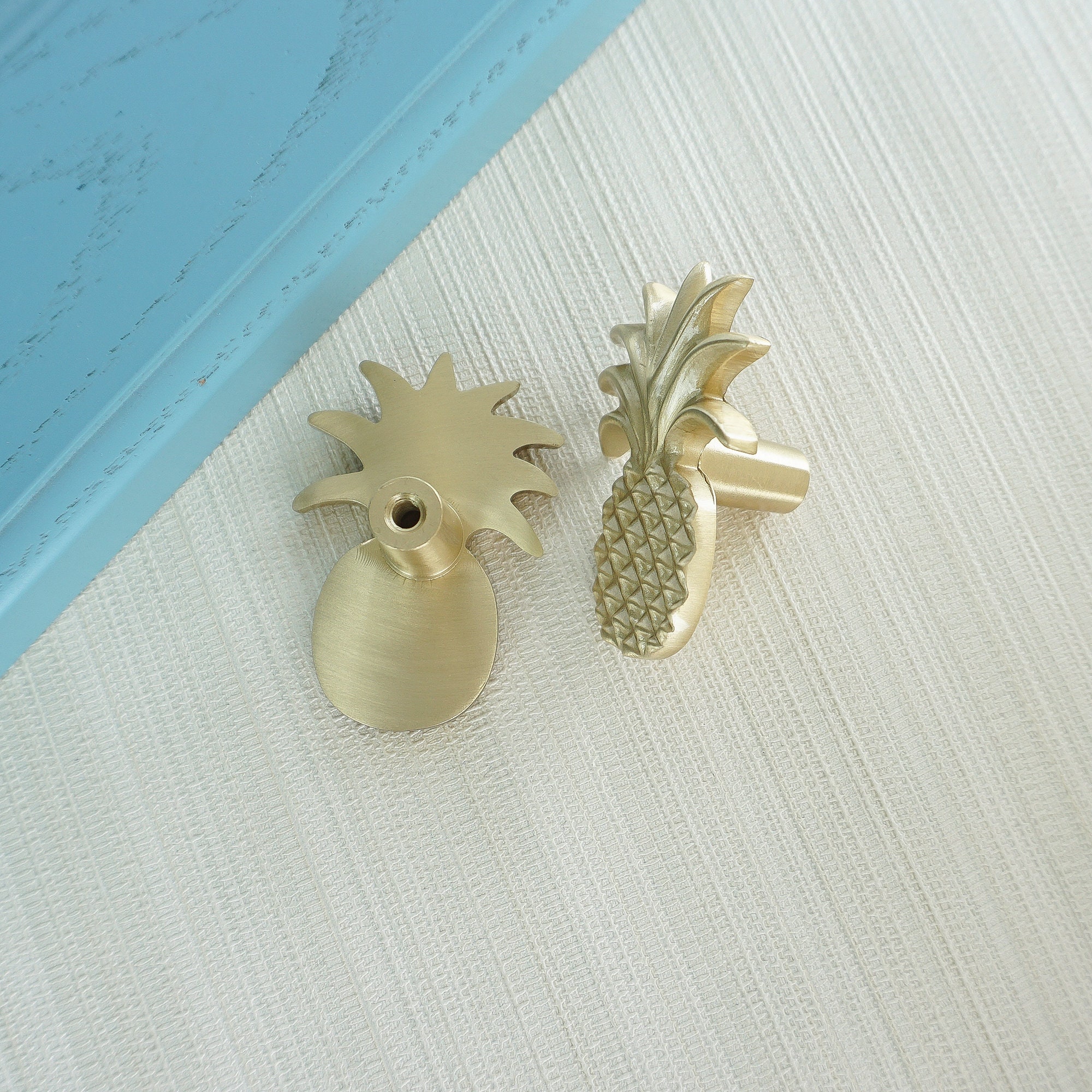 Pineapple Knobs Modern Brass Dresser Knob Pulls Kitchen Etsy UK