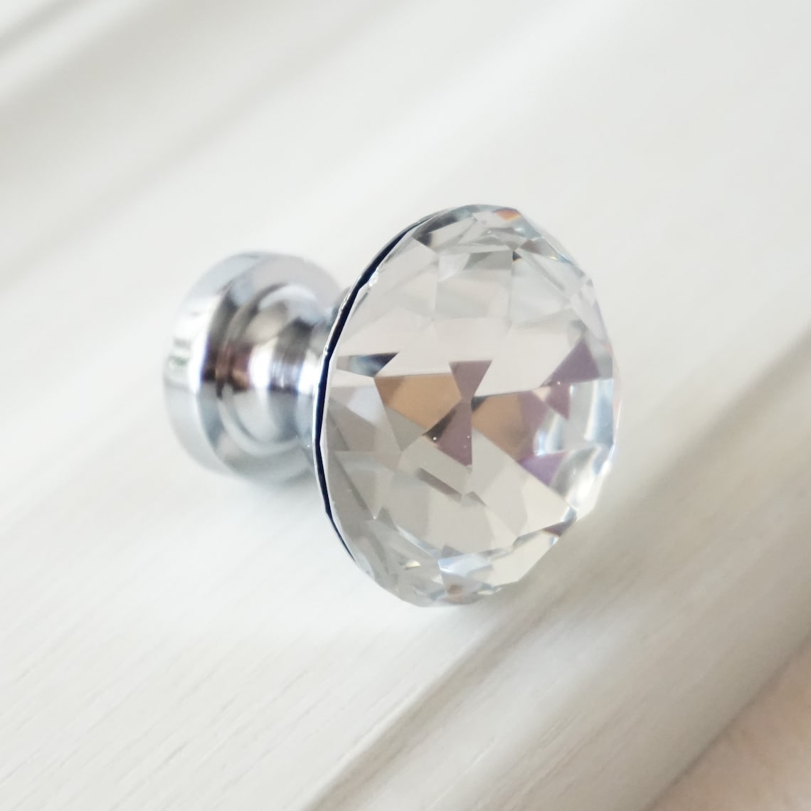 Clear Crystal Knob / Glass Knobs / Drawer Knobs / Dresser Etsy