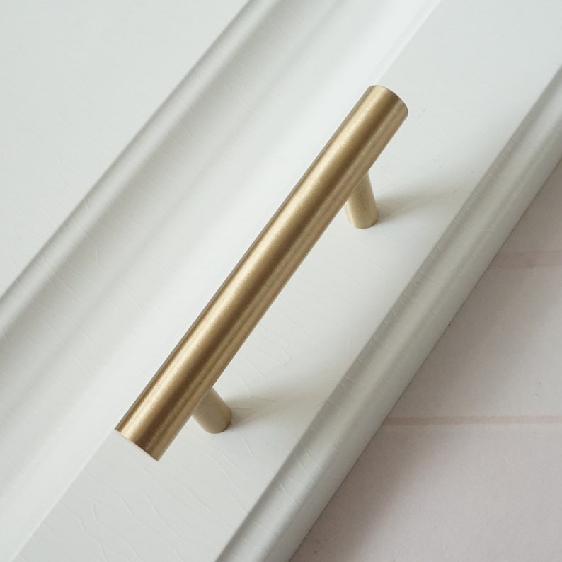 Modern Brass Drawer Handles Drop Bail Pull Knob Kitchen Etsy UK