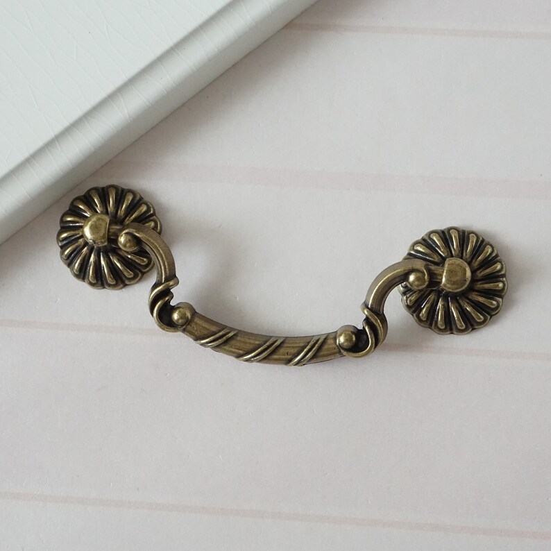 3.75 5 Vintage Bail Pull Dresser Pulls Drawer Etsy