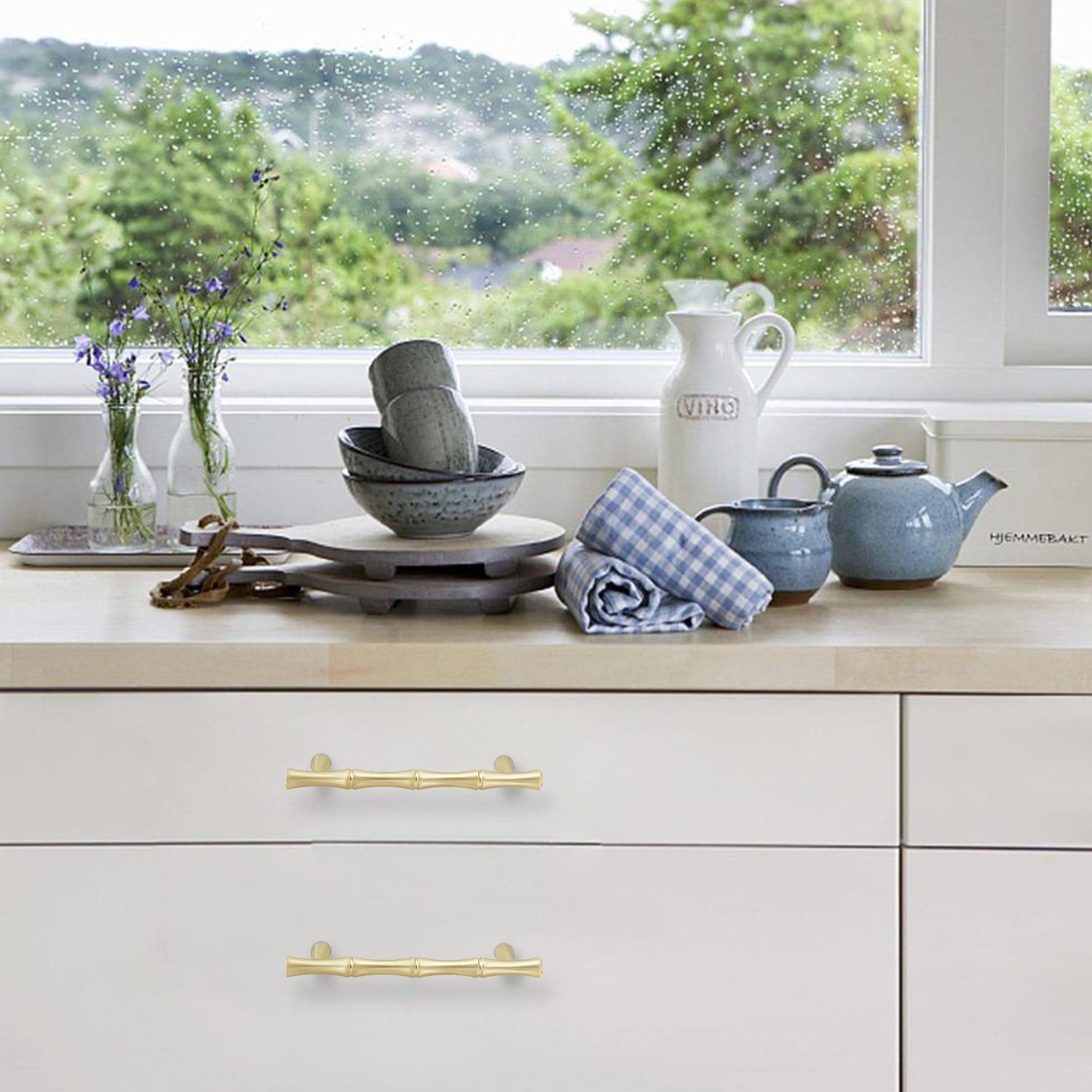 3.78 5.0Gold Bamboo Pulls and knobs Drawer Etsy