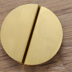 2.5" Brushed Brass Kitchen Pulls Semicircle Drawer Knobs Pulls Closet Handles Cupboard Handles Cabinet Handles Dresser Knobs Pulls 64mm