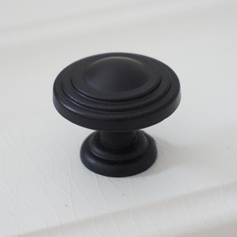 Kitchen Cabinet Knobs Pull Handles Dresser Knob Solid Round Drawer Pull Handles Antique Silver Black Oil Bronze Furniture Door Knobs