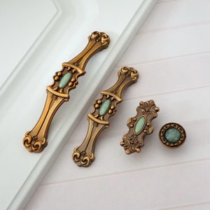 1.26" 3.75" 5"  Antique Brass Drawer Pull Handles Knob Dresser Pulls Handles Vintage Kitchen Cabinet Pulls Knob Rustic Door Handle Knobs