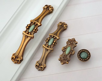 1.26" 3.75" 5"  Antique Brass Drawer Pull Handles Knob Dresser Pulls Handles Vintage Kitchen Cabinet Pulls Knob Rustic Door Handle Knobs