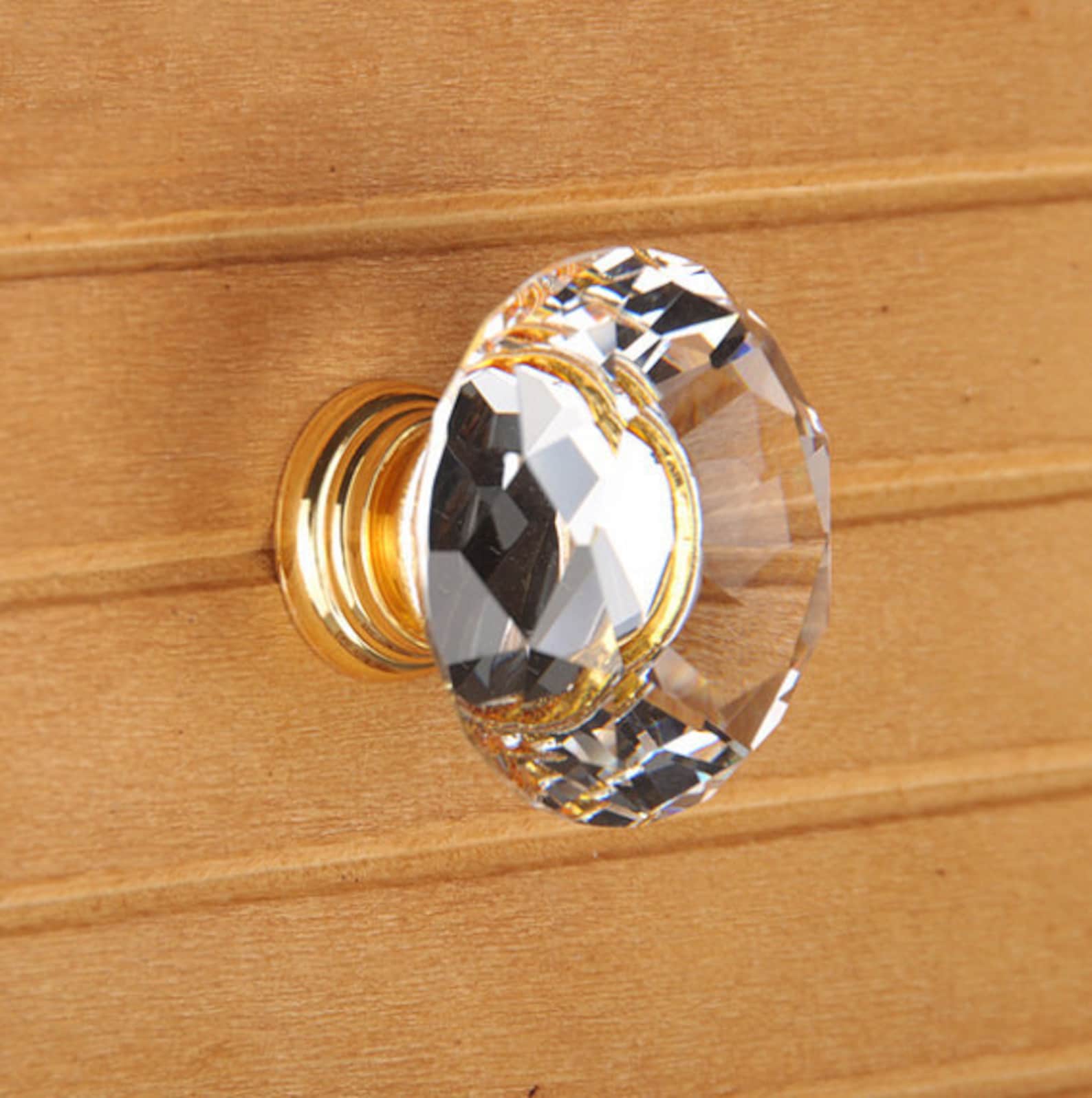 Clear Glass Crystal Knobs Knob /dresser Knobs Etsy