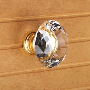 Clear Glass Crystal Knobs Cabinet Knob /Dresser knobs cabinet Dresser Knobs / Dresser Pull / Cabinet Knobs / Furniture Knobs