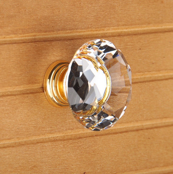 Clear Glass Crystal Knobs Knob /dresser Knobs Etsy