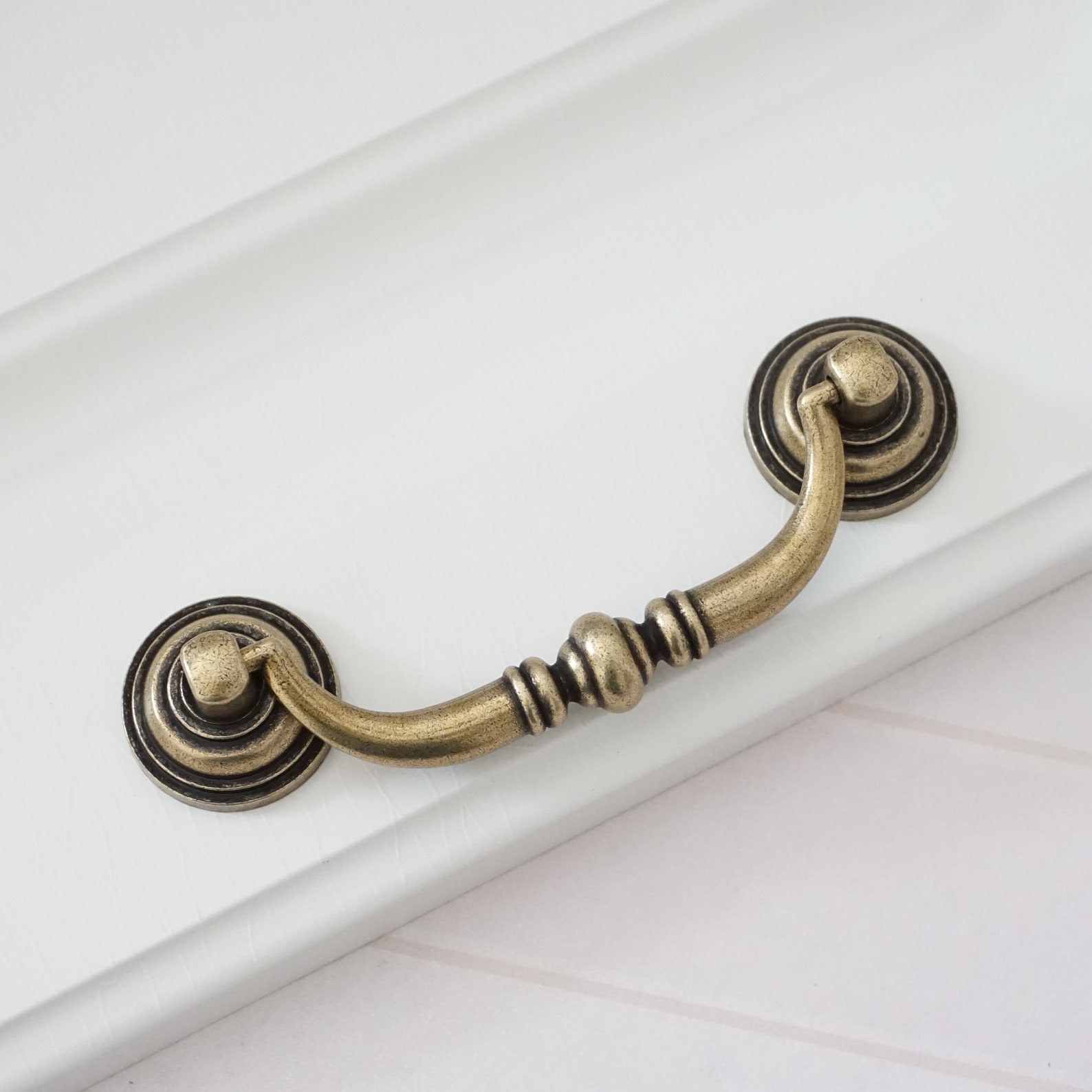 4.1 Dresser Drop Pull Drawer Pull Handles Antique Bronze Etsy