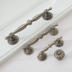 2.5" 3.75" 5" Unique Handles Cabinet Handles Pull Bronze Drawer Pulls Handles Knobs Dresser Pull Rustic Kitchen Door Handle Knob 64 96 128mm