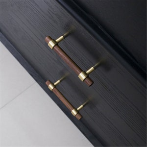 3.0 3.78'' 5'' 6.3 7.55' 8.812.6Drawer Pulls Knobs Cupboard Handles Walnut Beech Cabinet Door Handle Dresser Handles Knobs Adjustable image 9