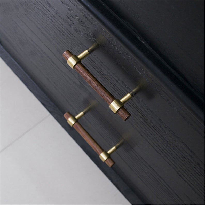 3.0 3.78'' 5'' 6.3 7.55' 8.812.6Drawer Pulls Knobs Cupboard Handles Walnut Beech Cabinet Door Handle Dresser Handles Knobs Adjustable image 9