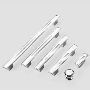 1.25'' 3.78'' 5'' 6.3'' 10''Kitchen Pulls White Black Dresser Knob kitchen Hardware Drawer Pulls Modern Cabinet Door Handles