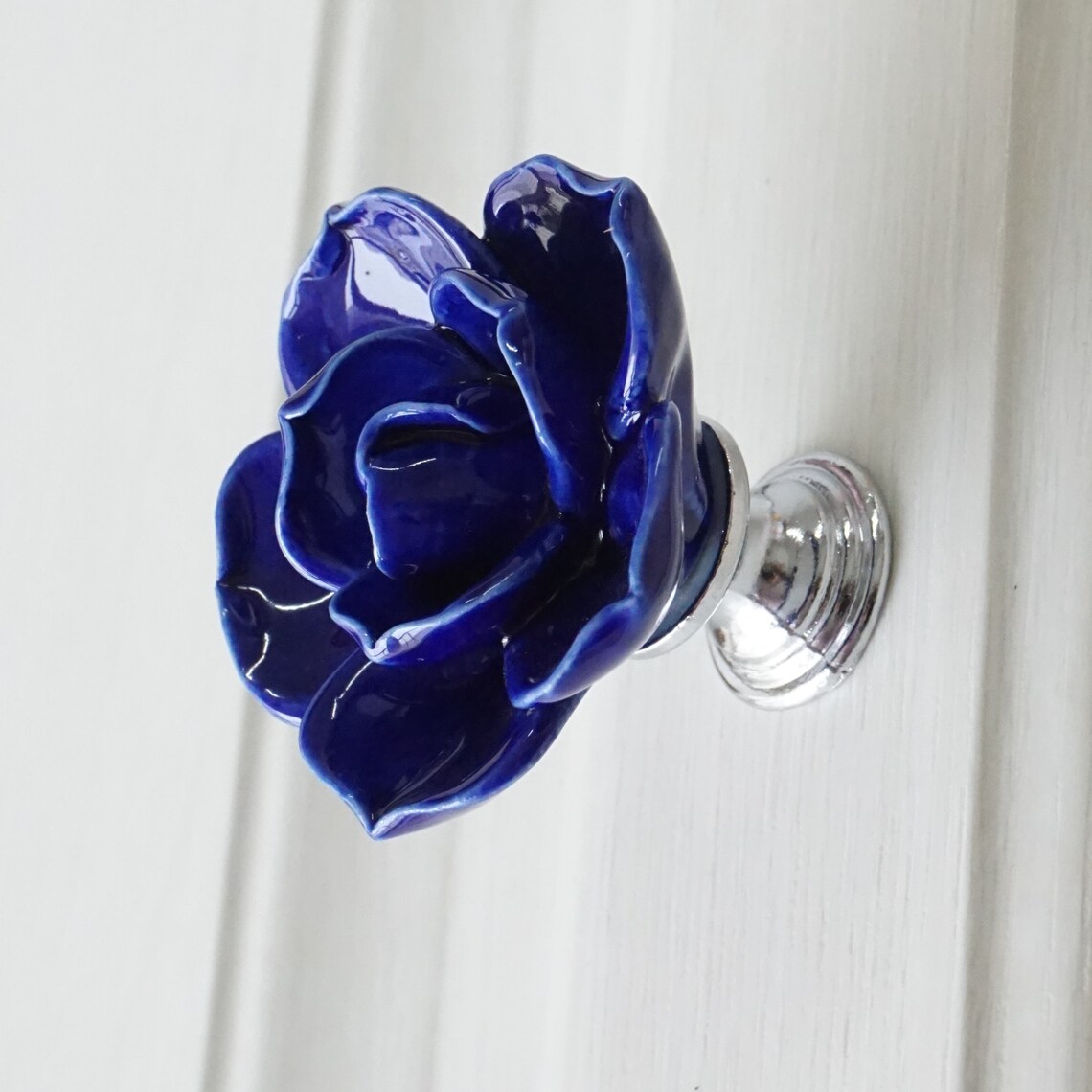 Unique Flower Knob Ceramic Dresser Knobs Drawer Pulls Handles Etsy